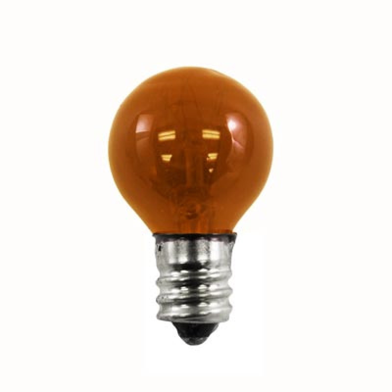 7G8/TA-130 Light Bulb: 7 watt, 130 volt, transparent amber G8, E12